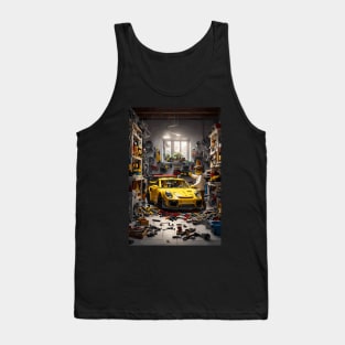 Technician German Sports Car Yellow Tank Top